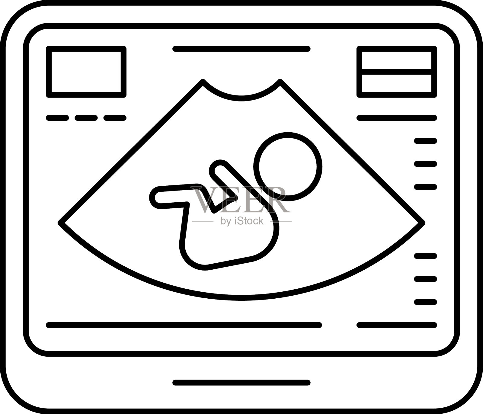 怀孕超声线图标宝宝怀孕设计元素图片