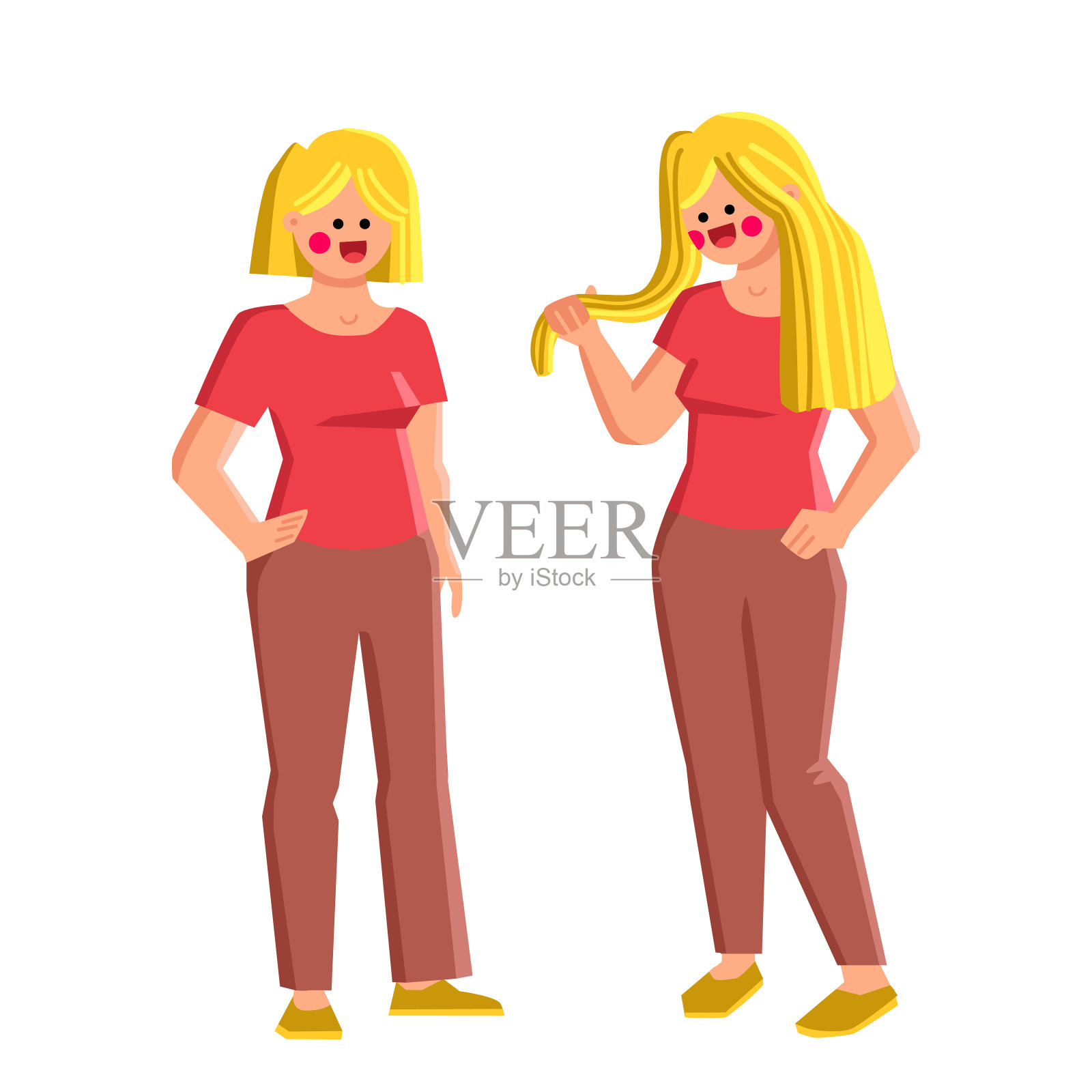 头发延伸载体插画图片素材