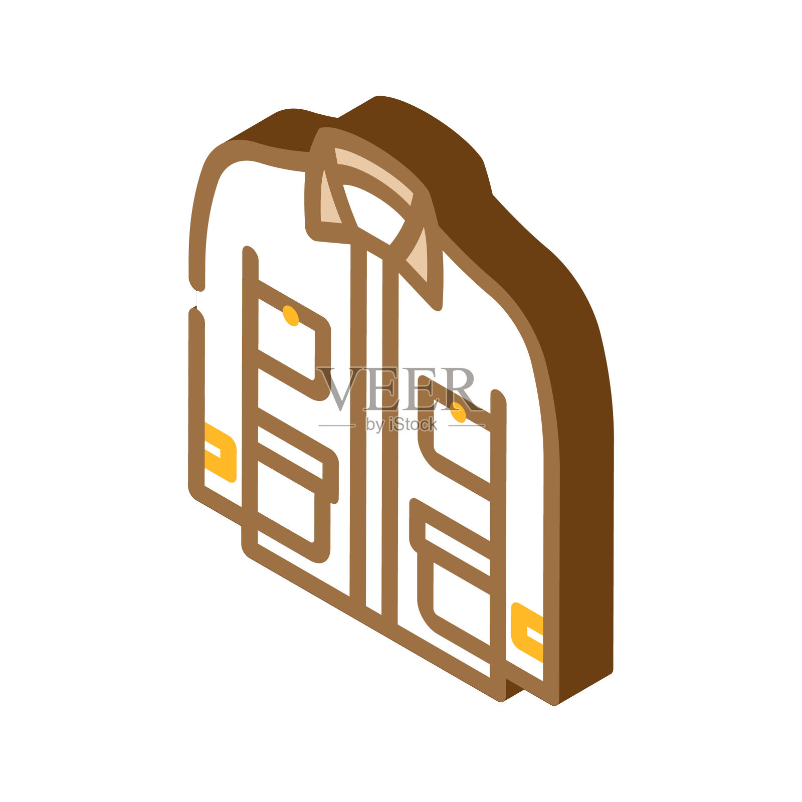 家务外套男性等距图标矢量插图插画图片素材