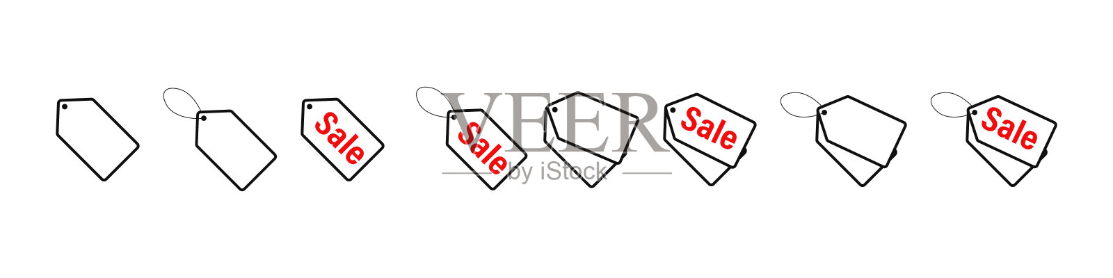 标签图标。标签。价格。白色背景上的矢量插图。插画图片素材