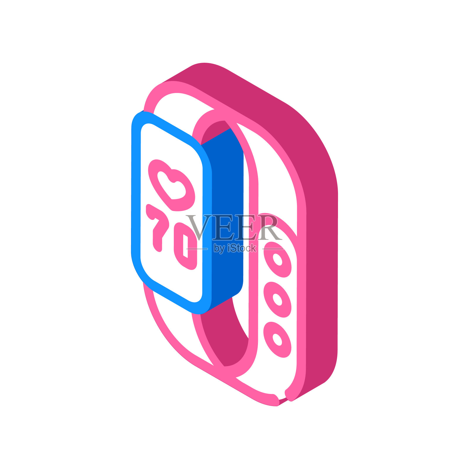 手镯健身运动等距图标矢量插图插画图片素材