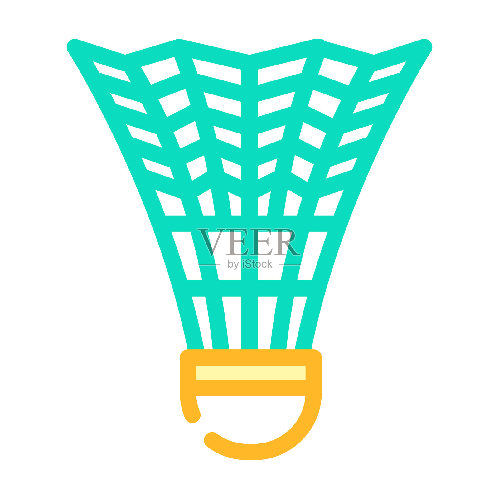 毽子运动颜色图标矢量插图插画图片素材