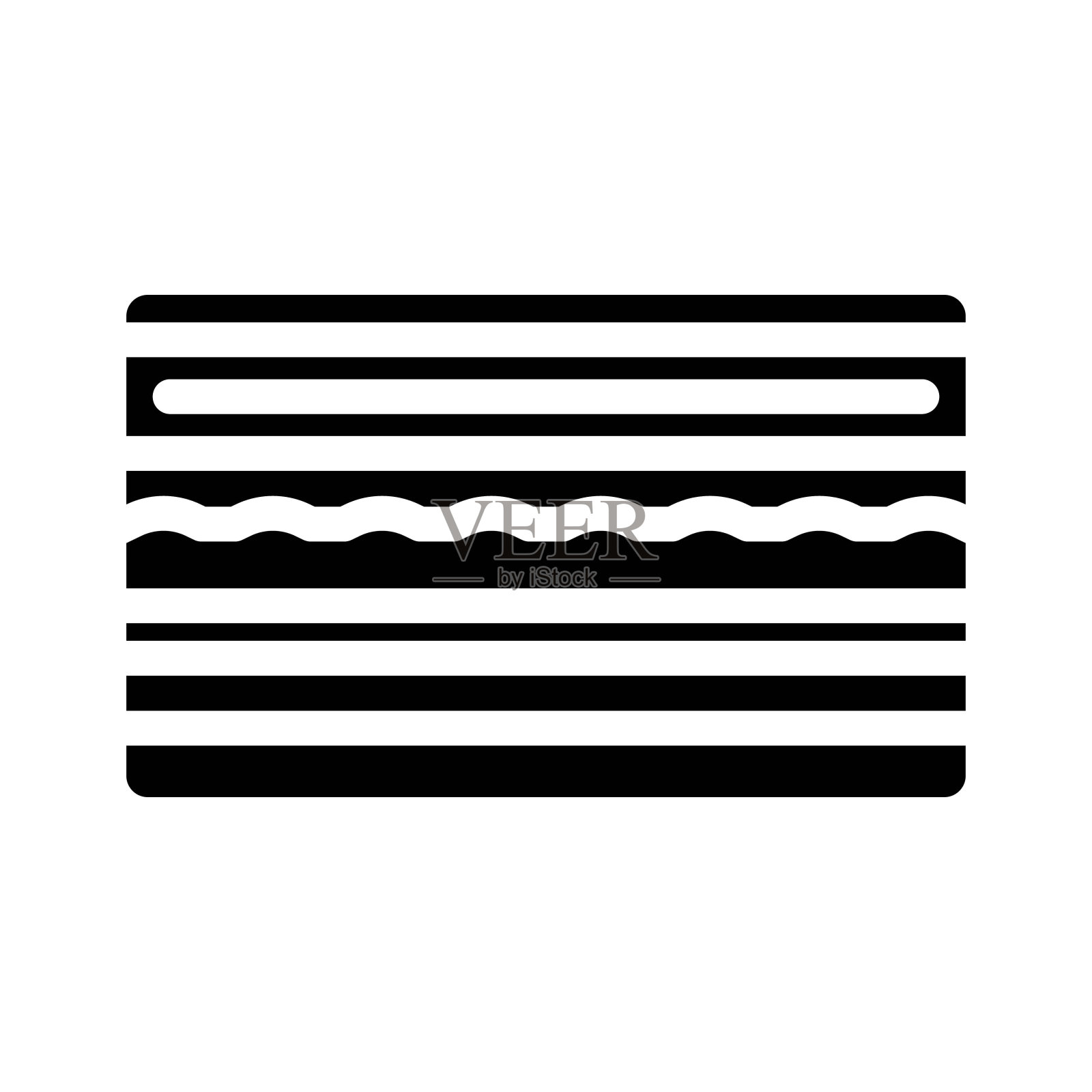 记忆泡沫床垫卧室内部符号图标矢量插图插画图片素材