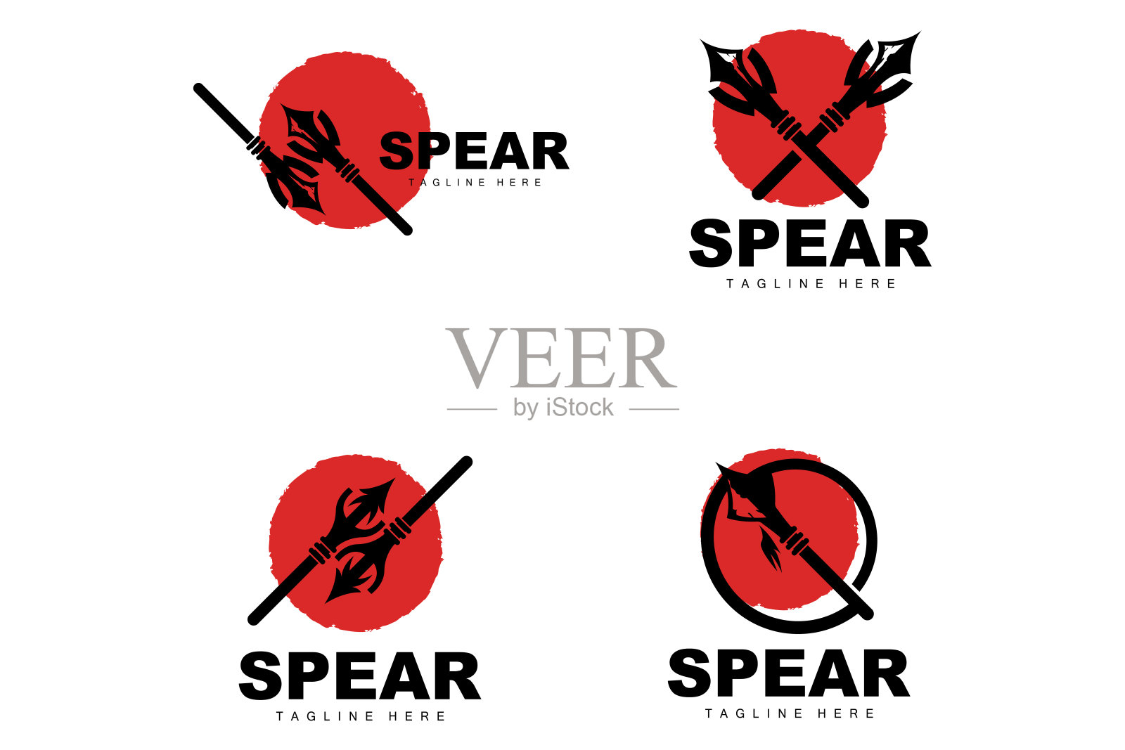 矛标志，远程投掷武器目标图标设计，产品和公司品牌图标插图插画图片素材