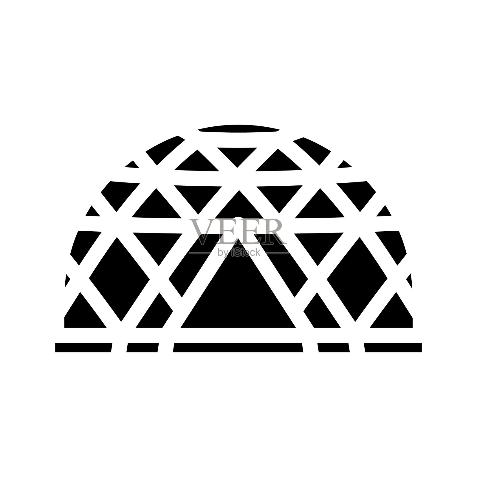 旅游帐篷度假字形图标矢量插图插画图片素材