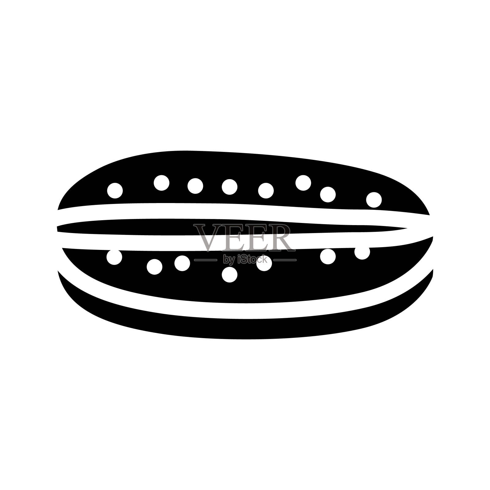 切水果猕猴桃符号图标矢量插图插画图片素材