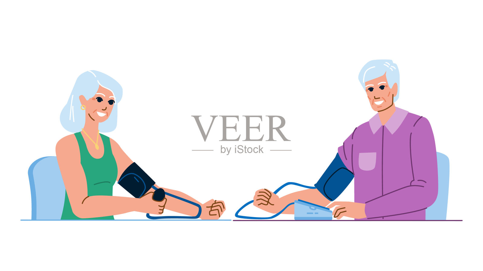 测量血压矢量插画图片素材