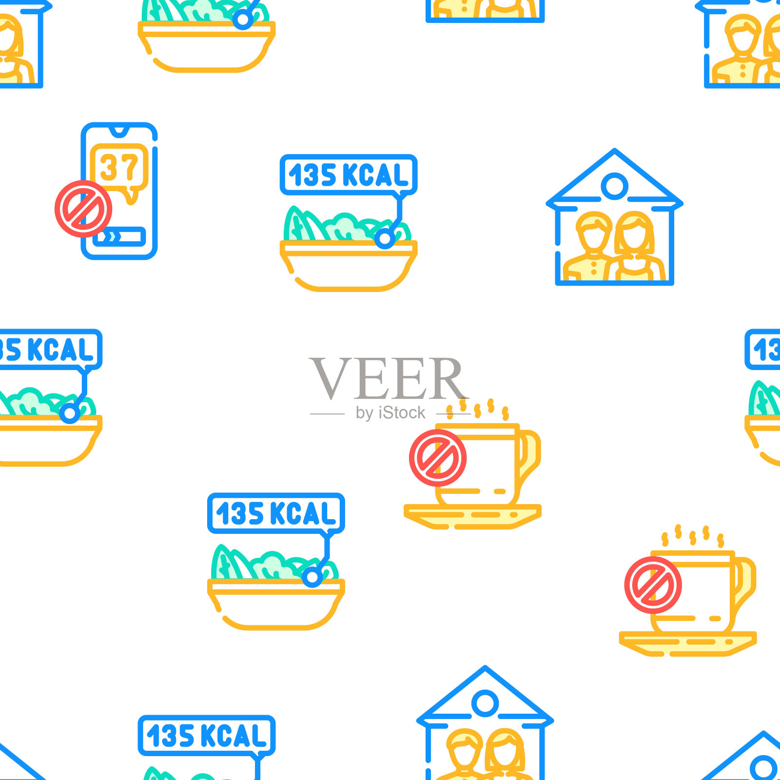 压力、头痛、抑郁矢量无缝模式插画图片素材