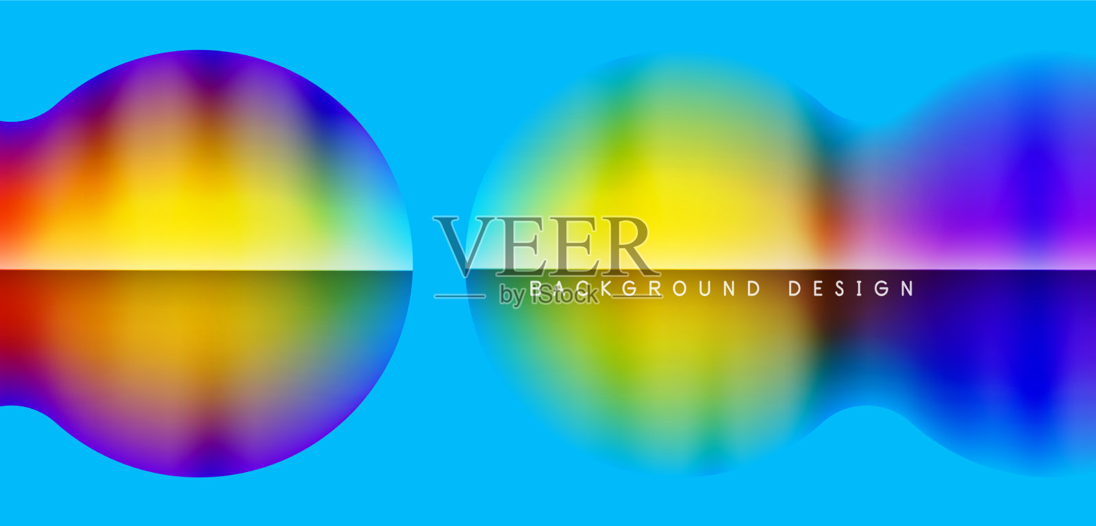 彩色圆圈抽象背景模板插画图片素材