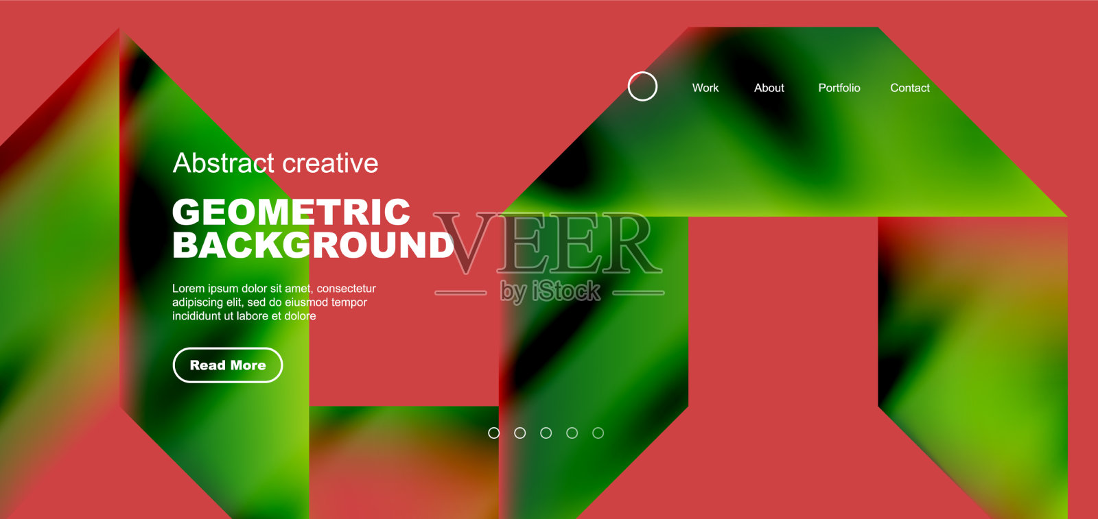 带有流体梯度的三角形抽象了着陆插画图片素材