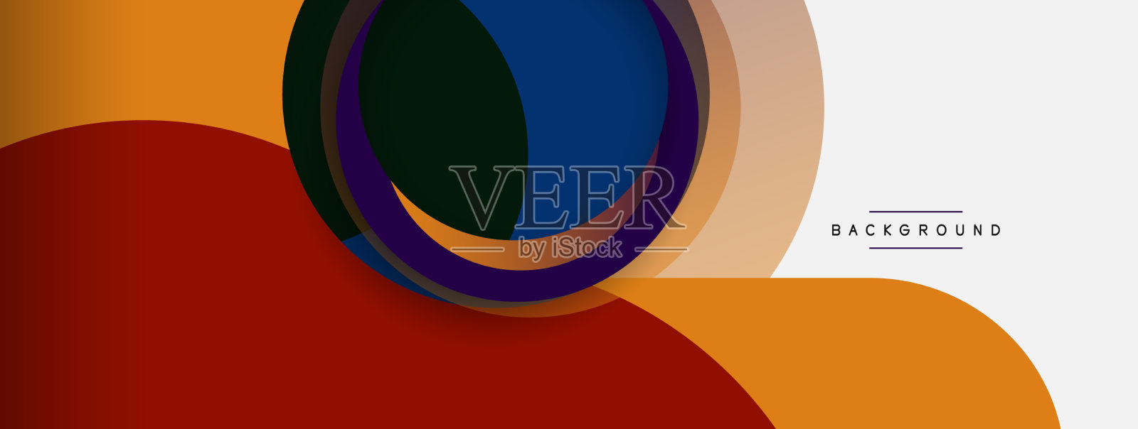 圆形和圆形的抽象背景插画图片素材