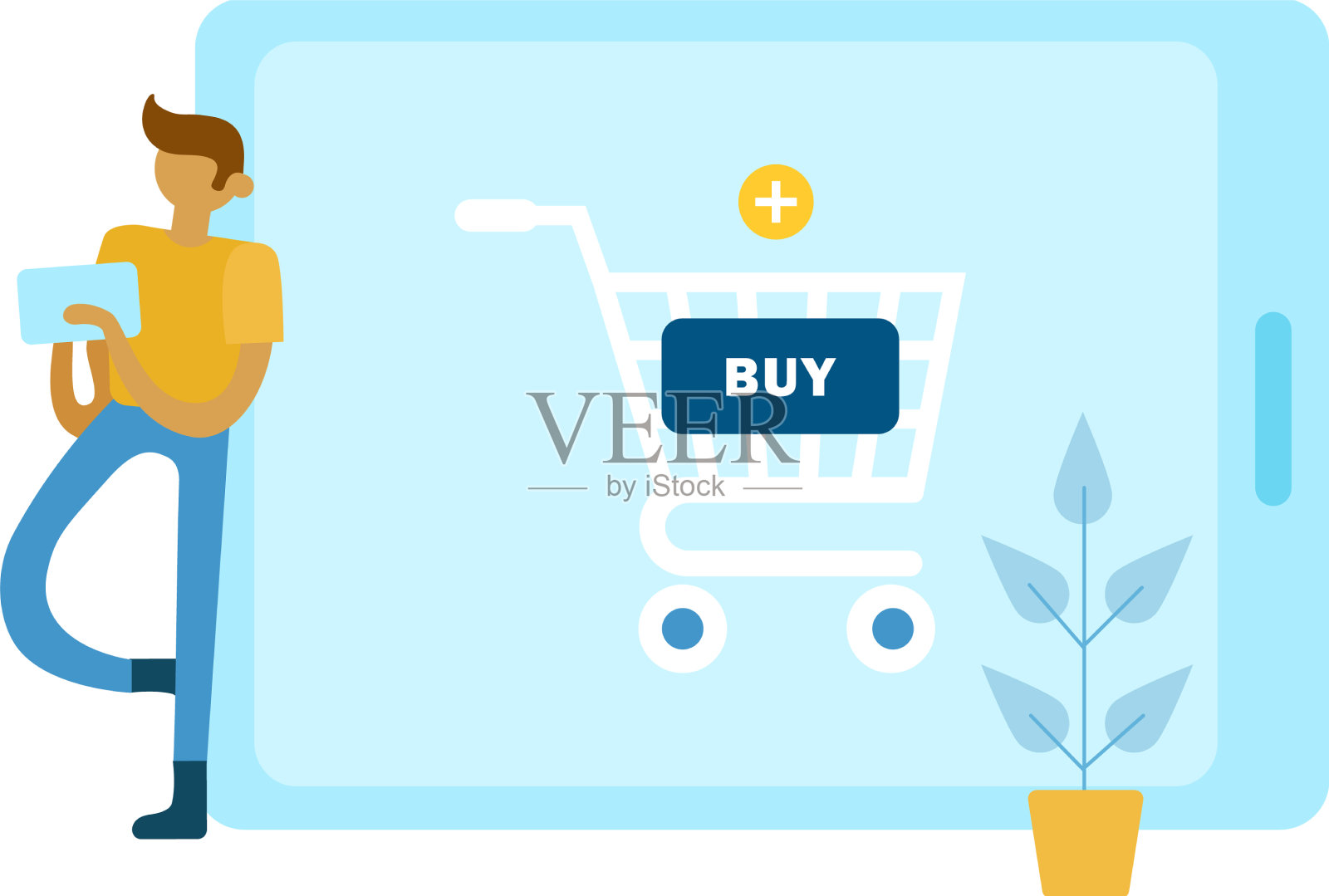 平板电脑合成购物设计元素图片