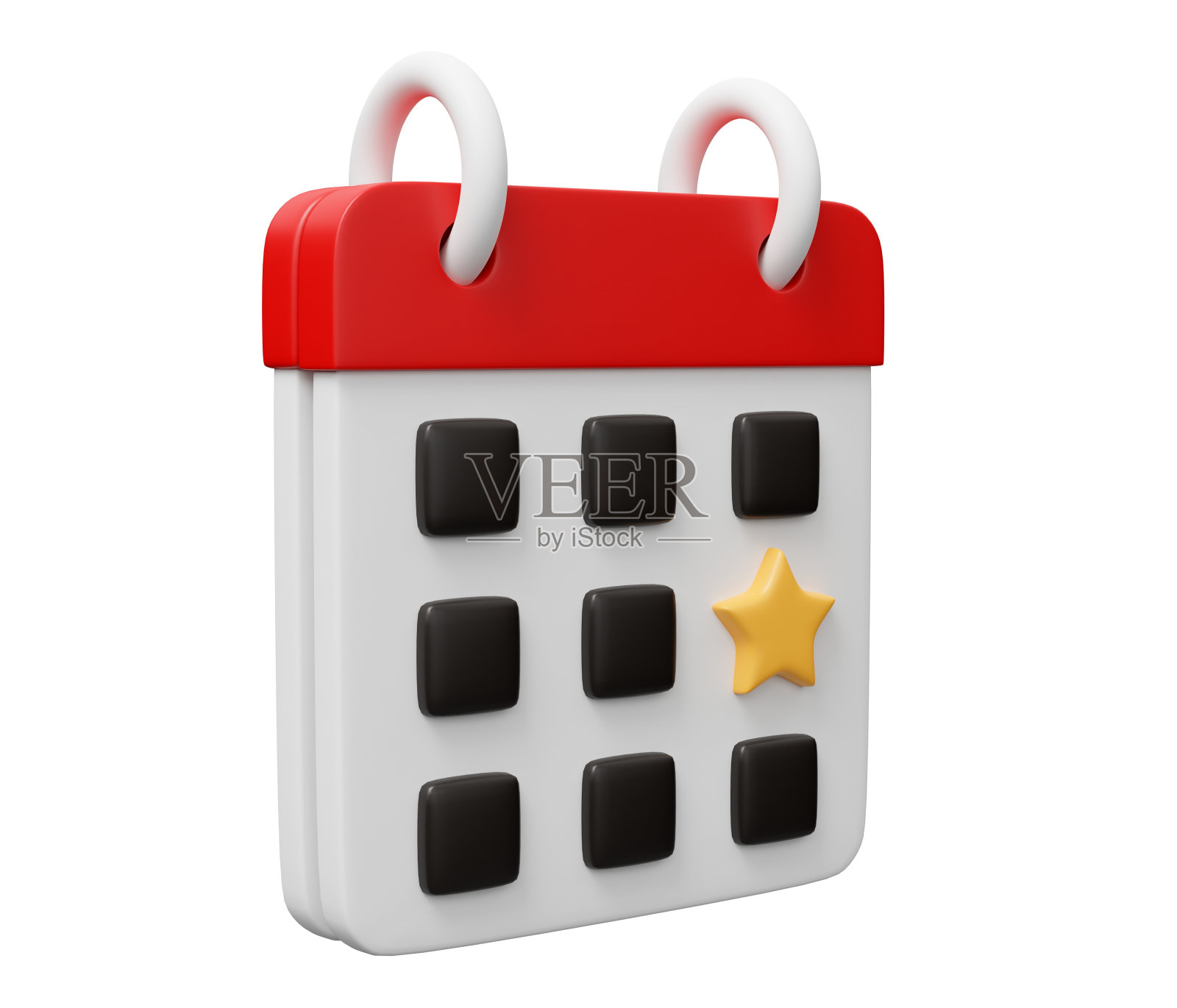 日历标记日期3d渲染。3d渲染卡通最小图标插图照片摄影图片