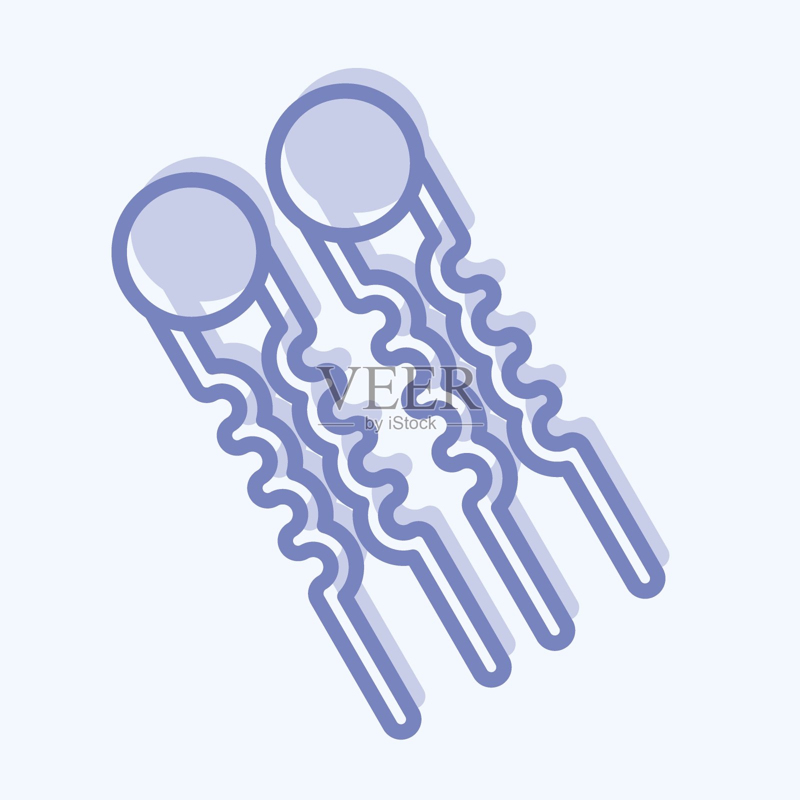 图标发卡。与理发店的标志有关。美容沙龙。简单的说明插画图片素材