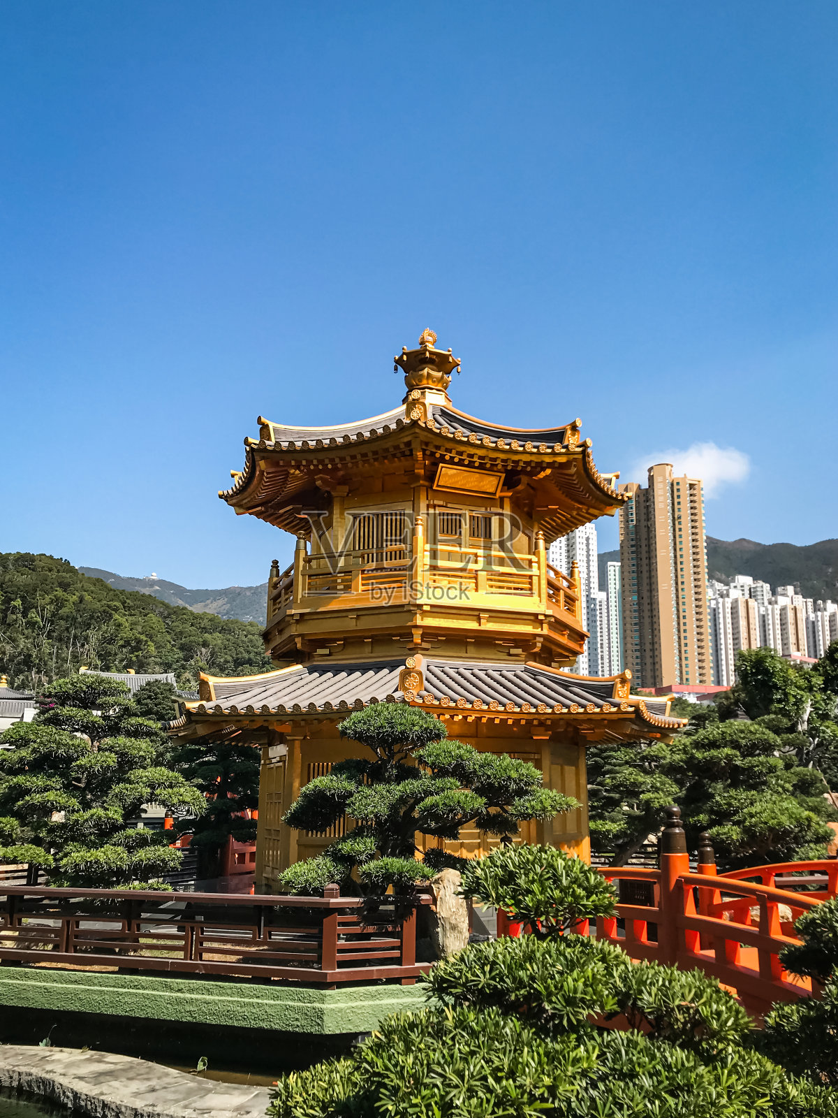 香港南莲园的亭子照片摄影图片