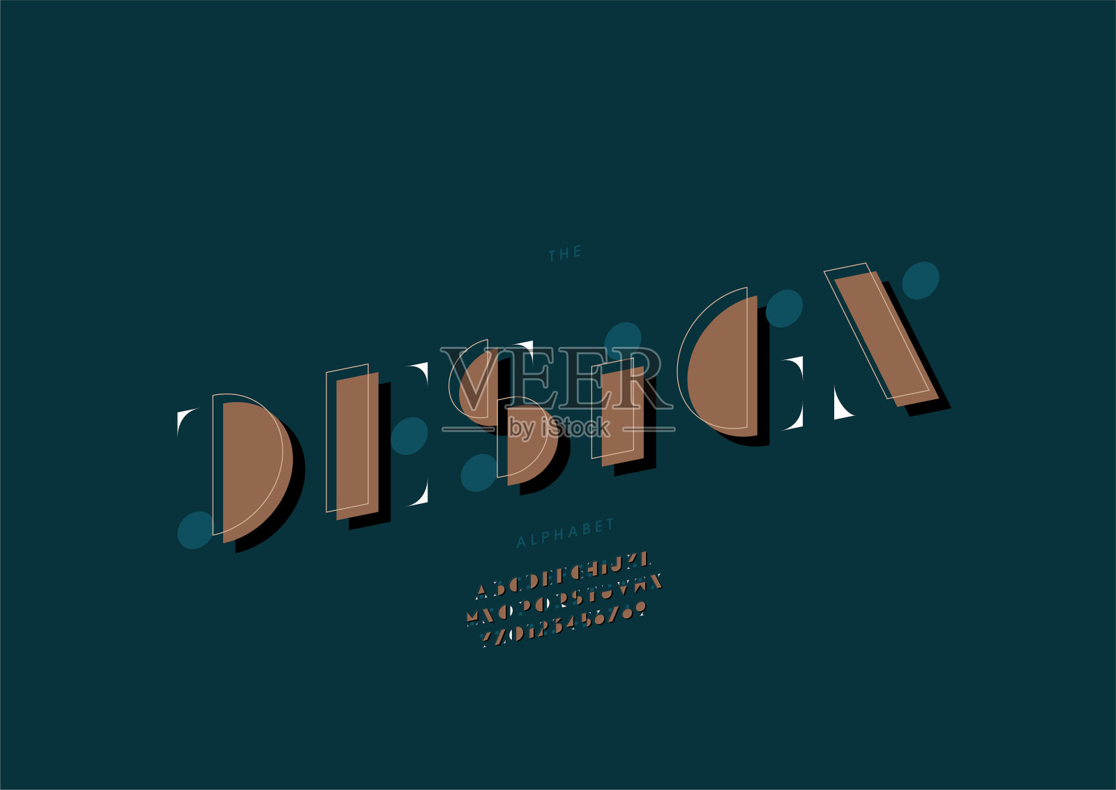 设计的字母插画图片素材