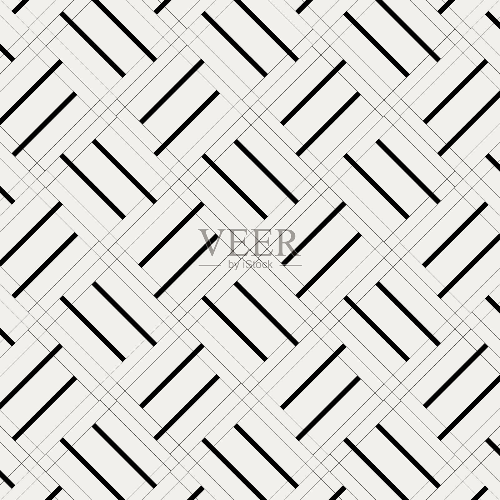 几何矢量图案，正方形和菱形上重复的细条纹线，图案干净，适用于织物，印花，壁纸。样板板上有图案插画图片素材