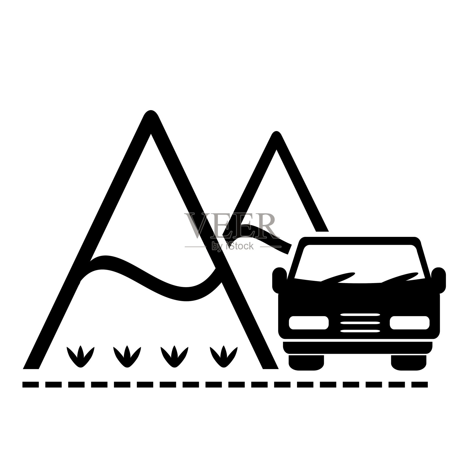 矢量插图，标志，图标为旅游和休闲。野生动物和旅游业。人。孤立在白色背景上。插画图片素材