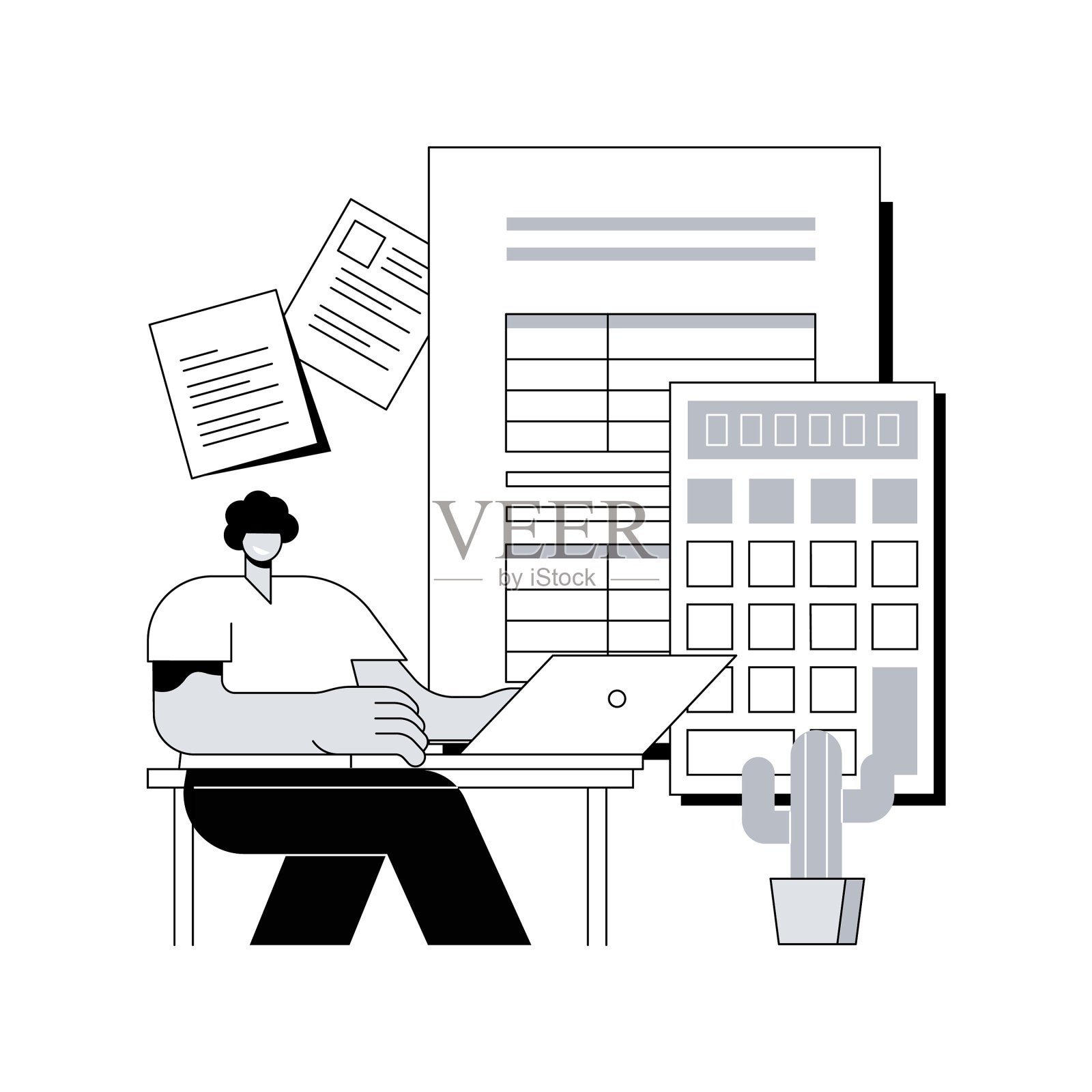 报告你的收入抽象概念设计元素图片