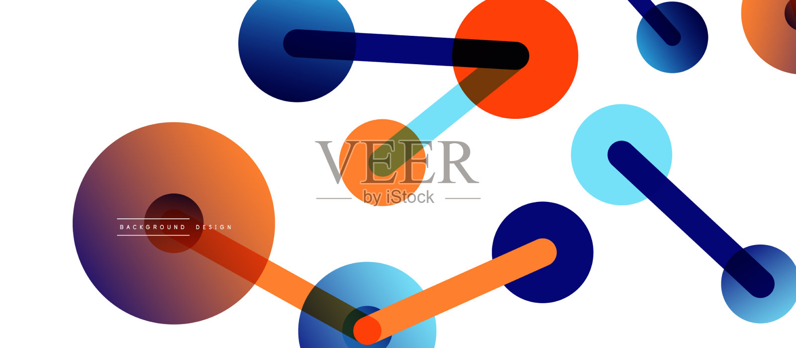 抽象背景圆点由线连接插画图片素材