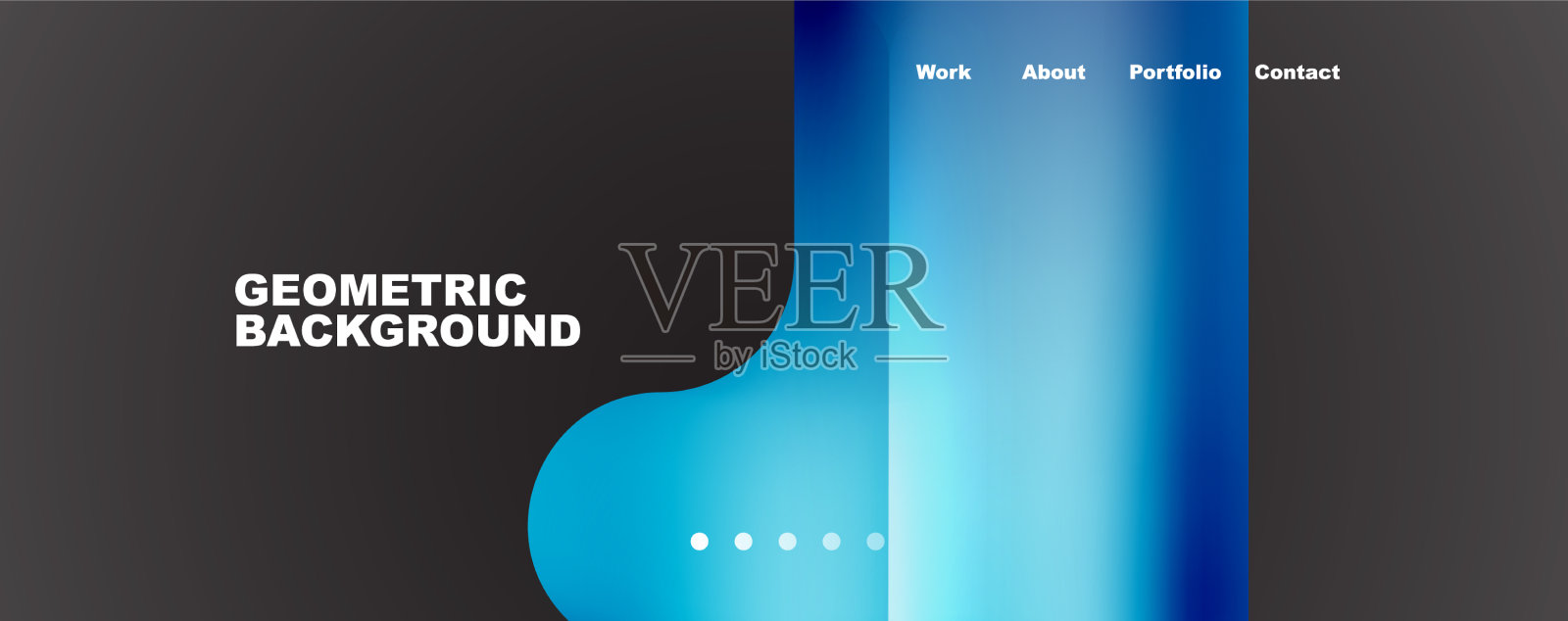 几何流体形状与液体颜色抽象插画图片素材