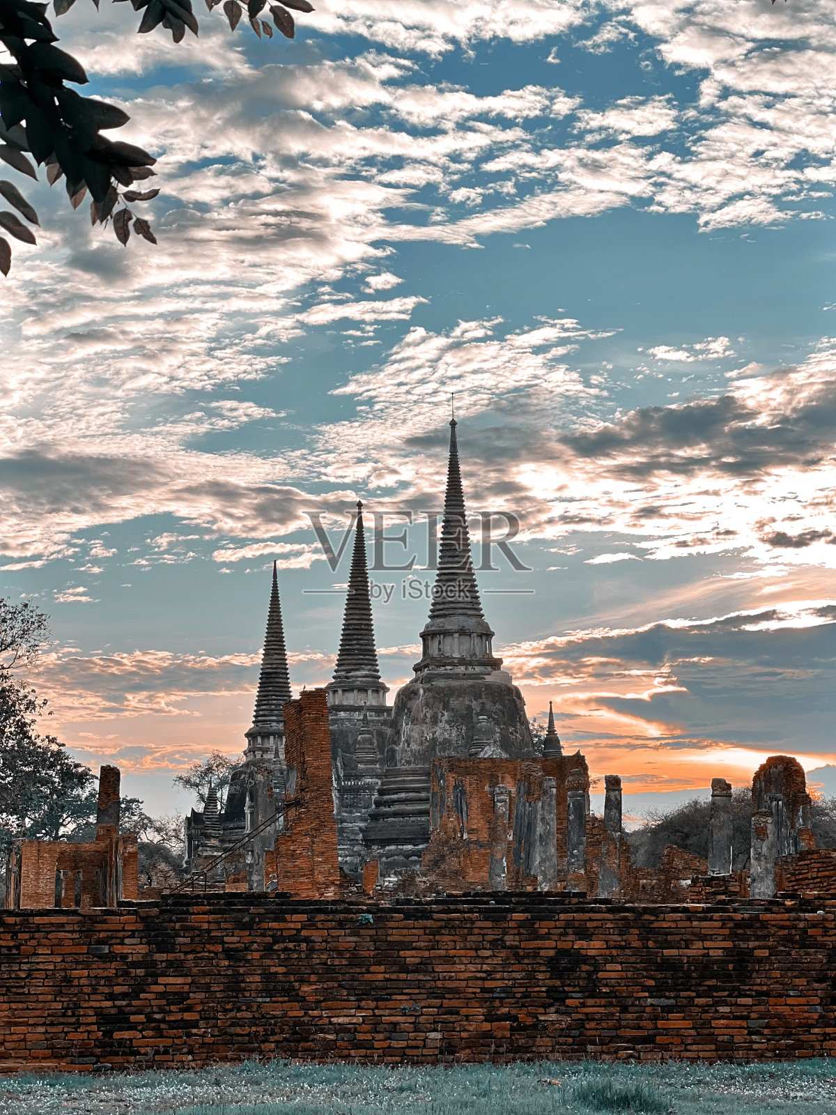 Chedi在泰国Ayutthaya照片摄影图片