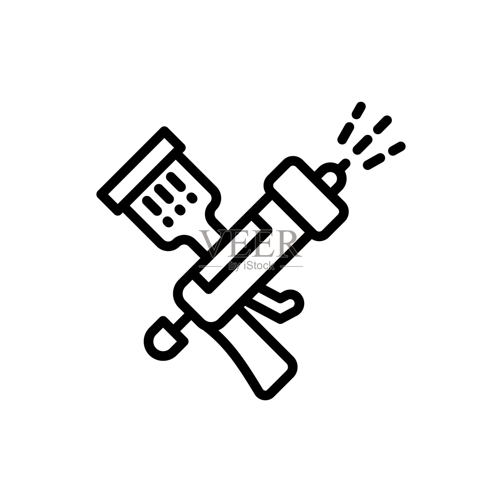 喷枪图标在矢量。标识插画图片素材