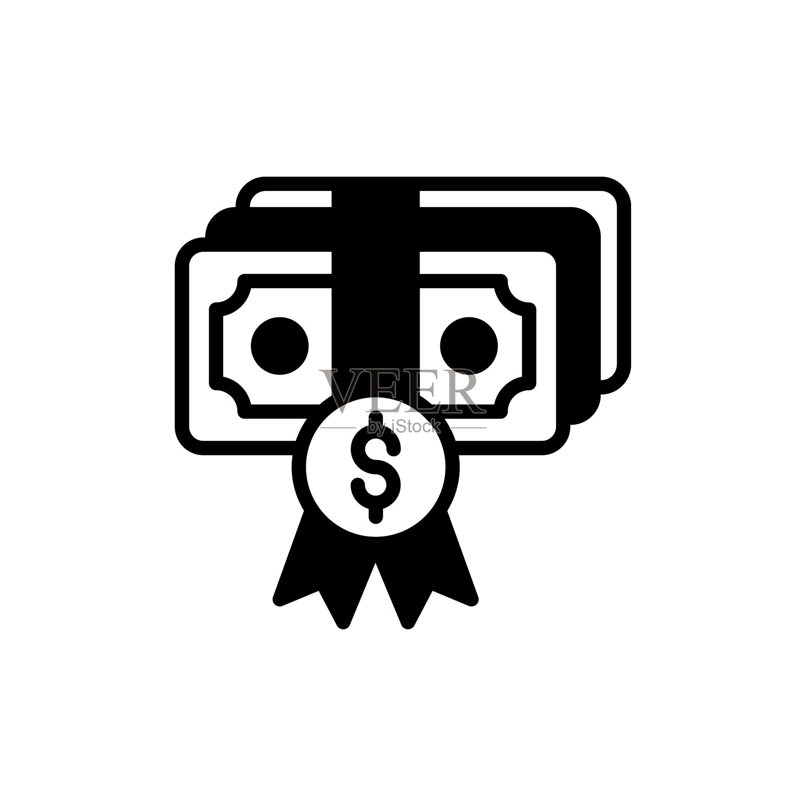 财政补助金图标在矢量。标识插画图片素材