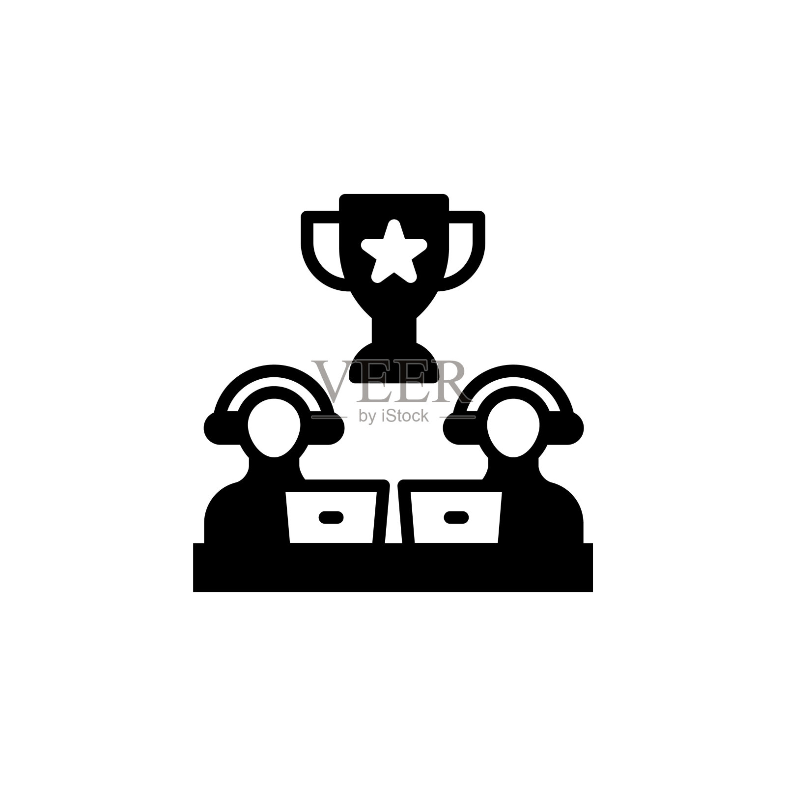 矢量中的竞争图标。标识图标素材