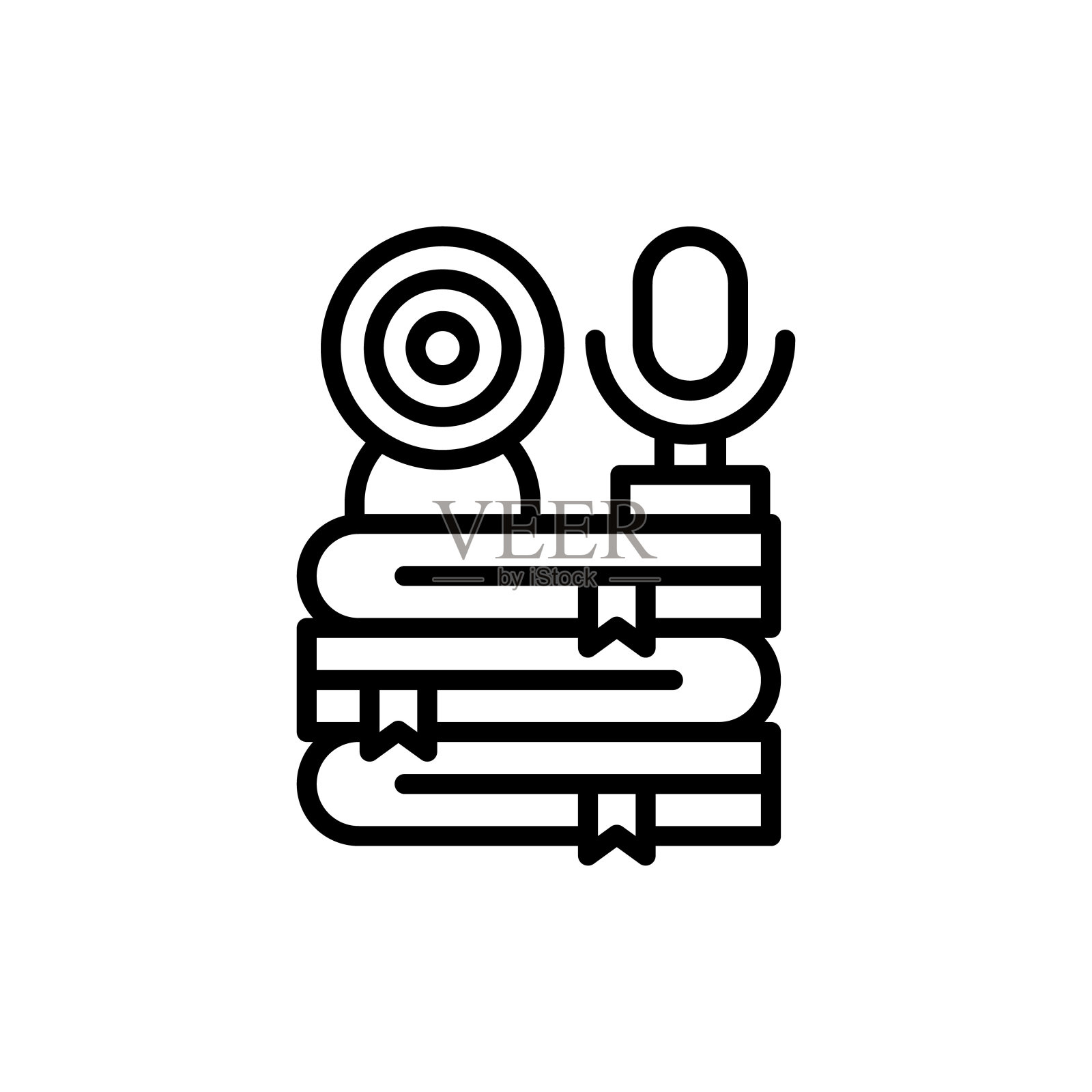 矢量中的实时网络会议图标。标识插画图片素材