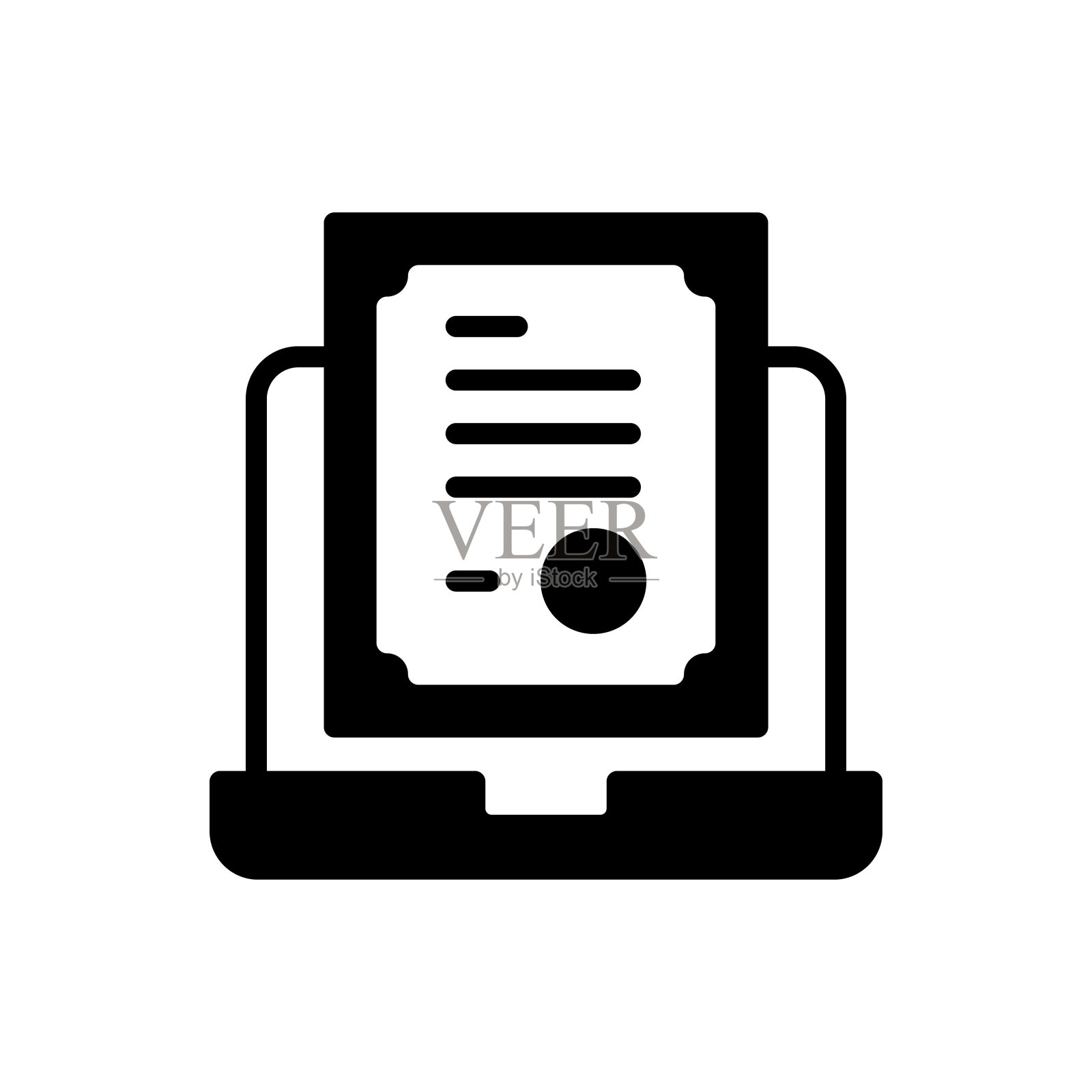 矢量中的证书图标。标识插画图片素材