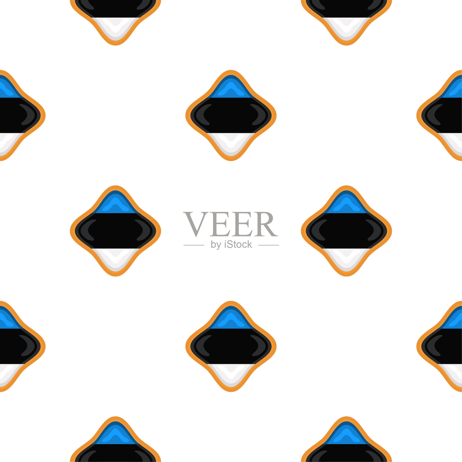 图案饼干与国旗国家爱沙尼亚在美味的饼干插画图片素材