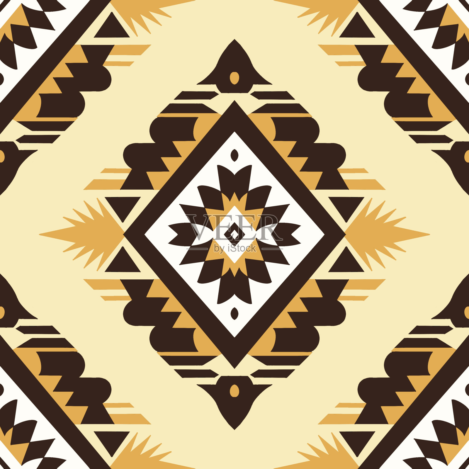 民族无缝模式插画图片素材