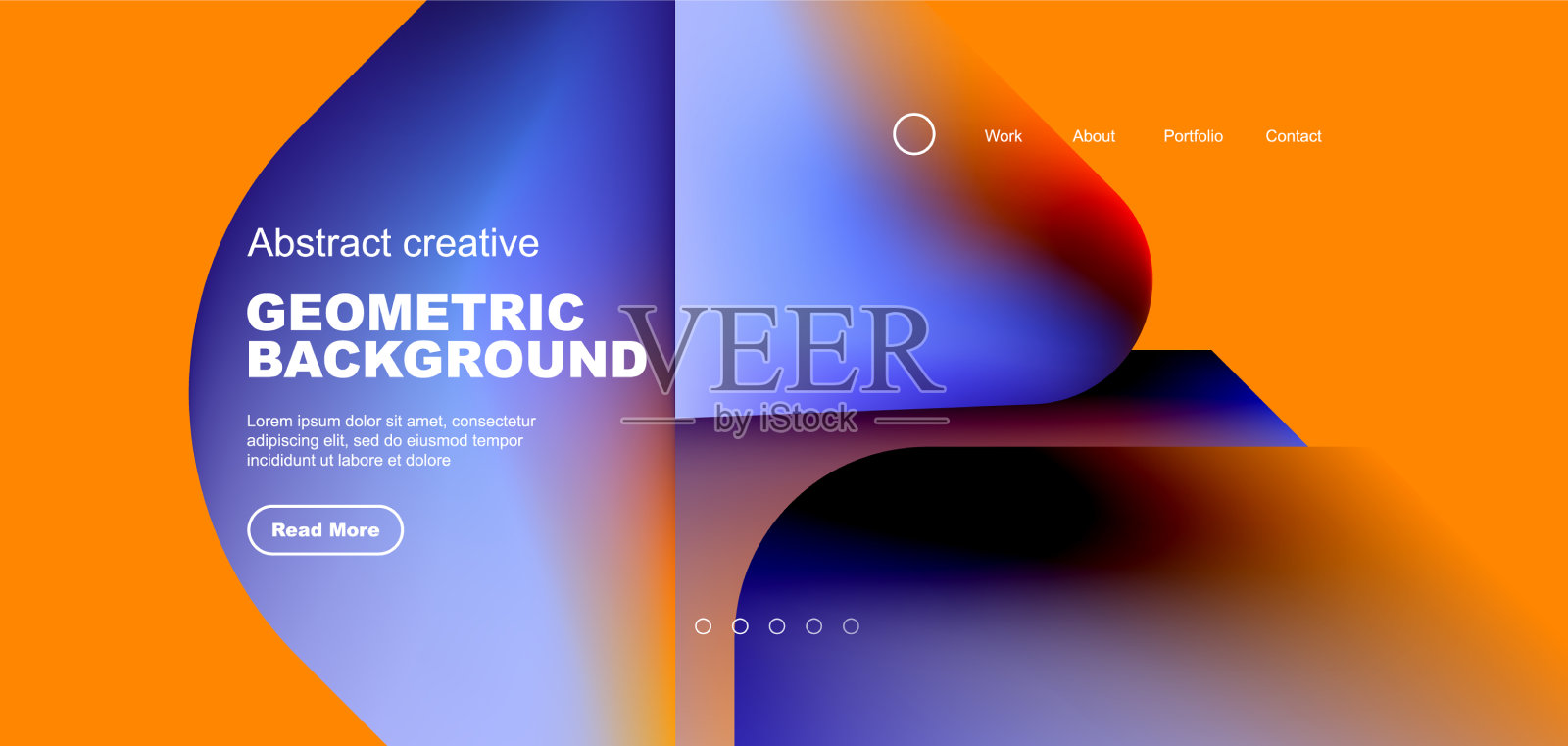 带有流动渐变颜色的液体形状插画图片素材