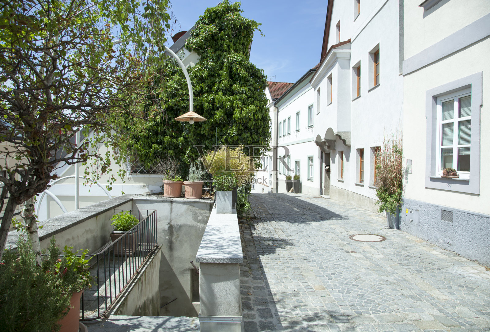 梅尔克历史小镇狭窄街照片摄影图片