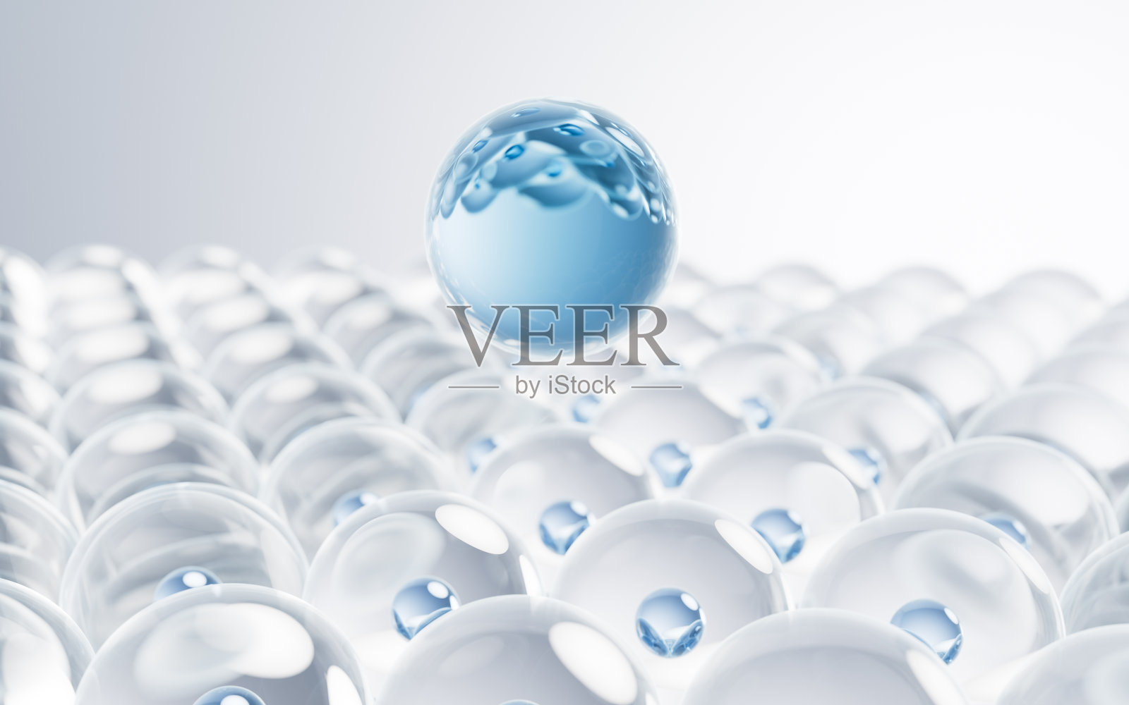 透明细胞与生物技术和美容概念，3d渲染。照片摄影图片