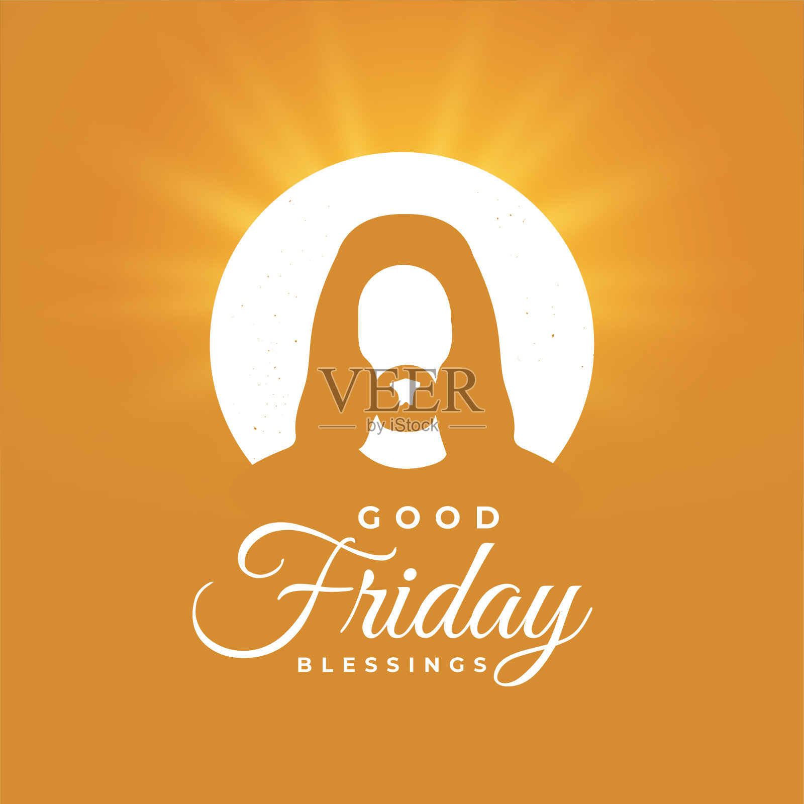 耶稣受难日的宗教背景激发信仰和希望插画图片素材