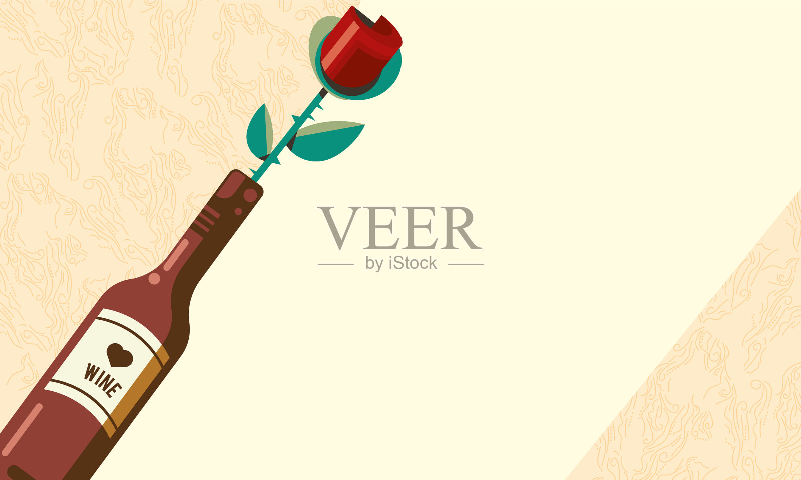 花酒插画图片素材