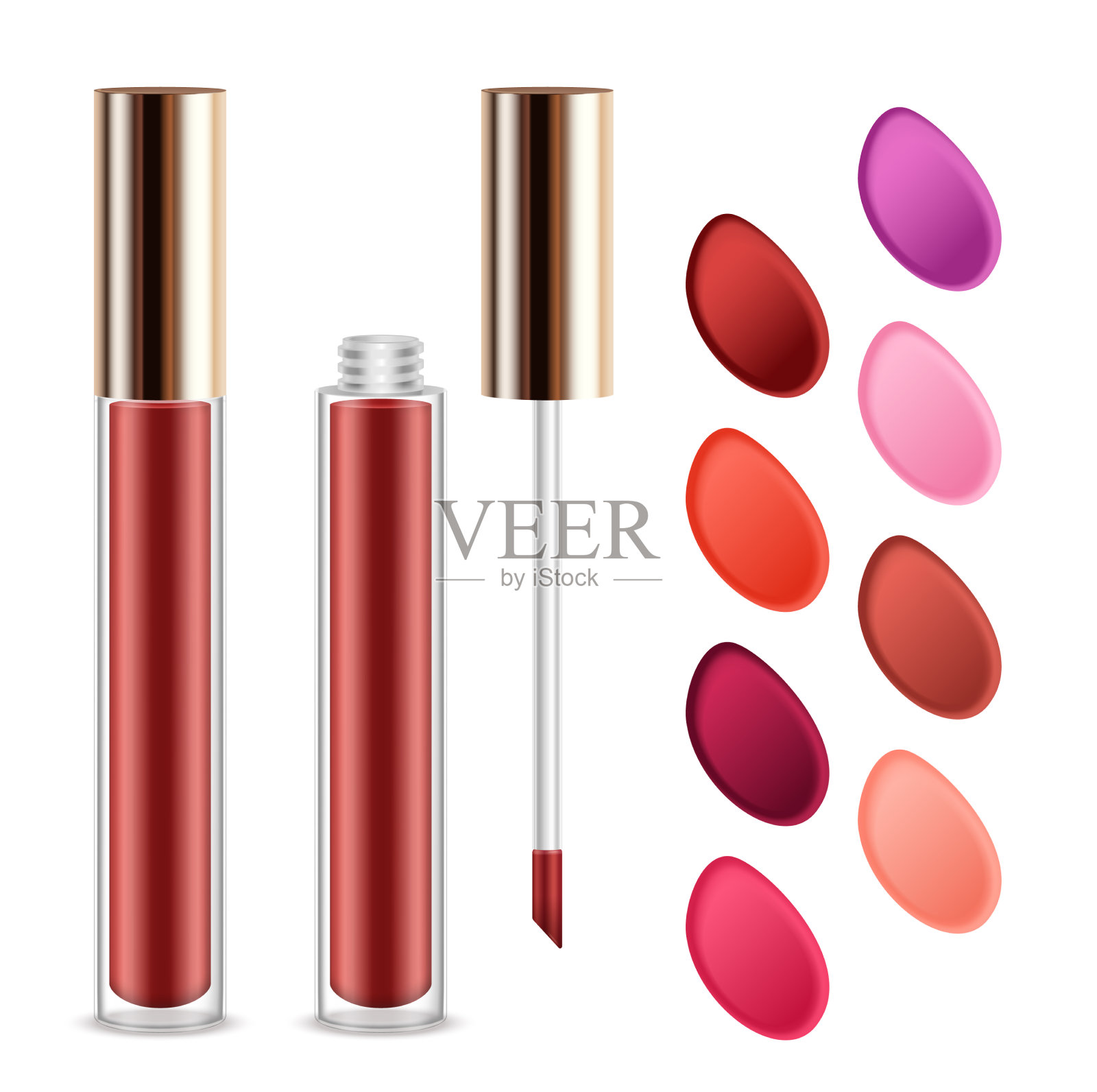 化妆逼真套装图标素材