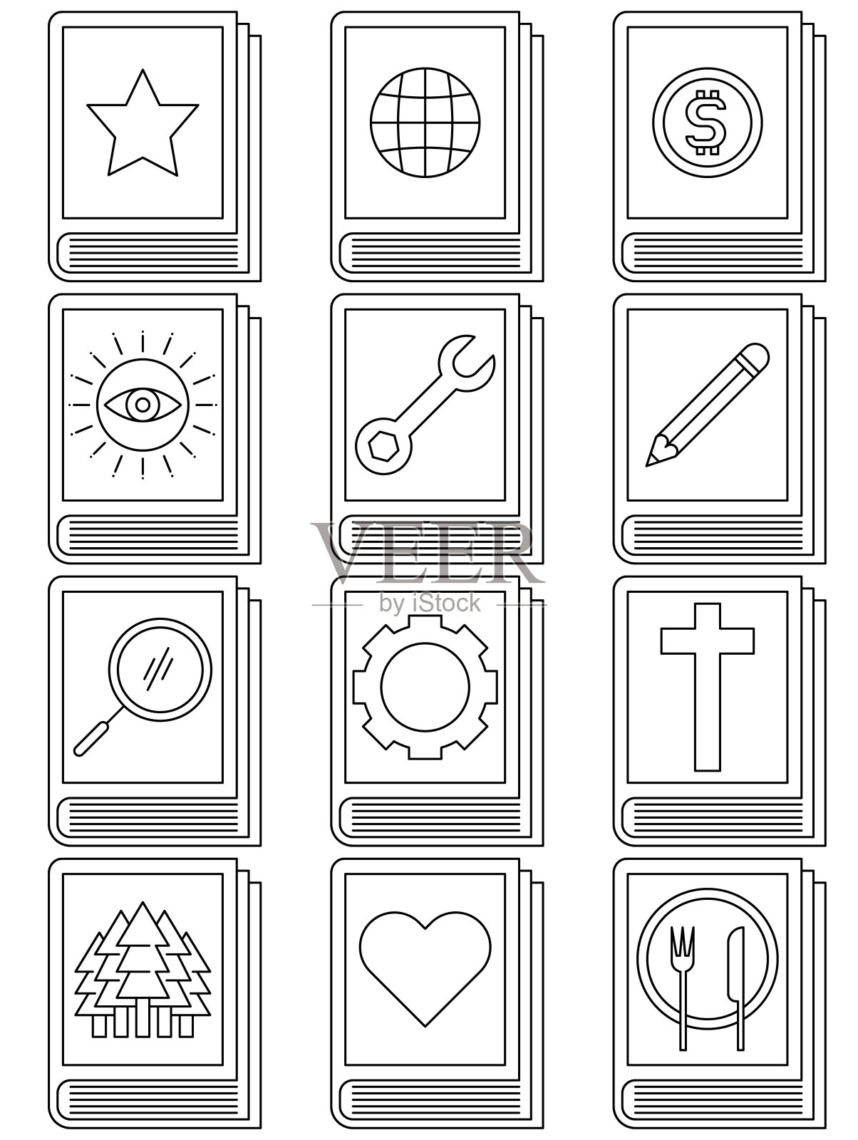 图书图标集图标素材