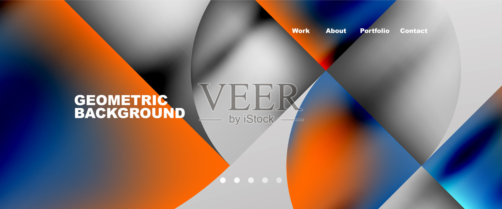 重叠的圆圈抽象背景模板插画图片素材