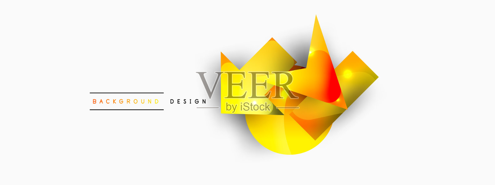 动态构图，闪亮几何形状插画图片素材