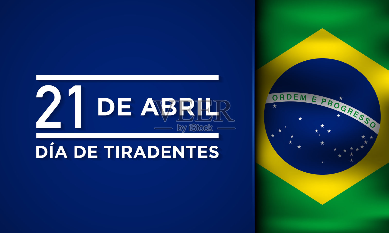 Tiradentes Day背景设计。插画图片素材