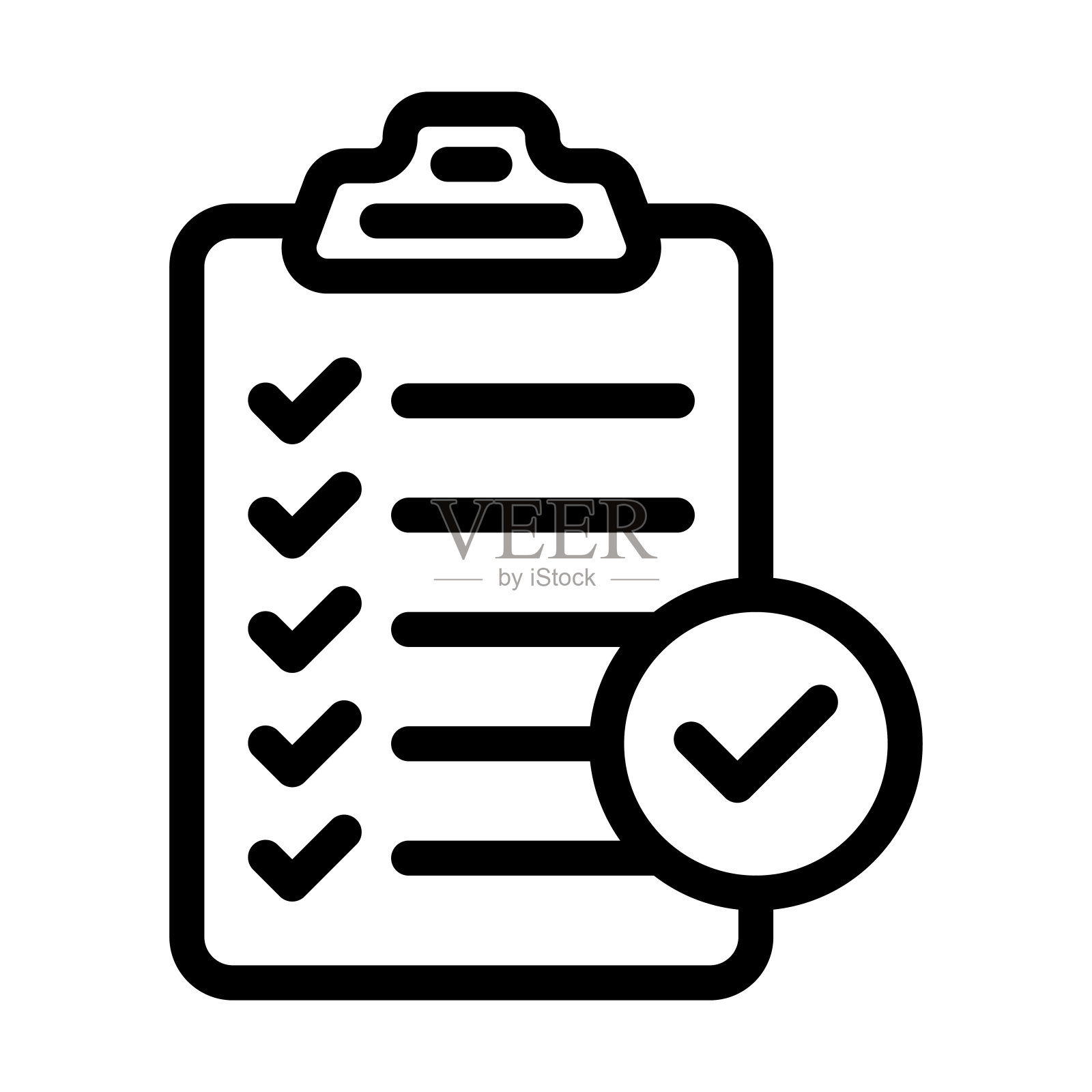 个人和商业用途的标准矢量粗线图标。插画图片素材