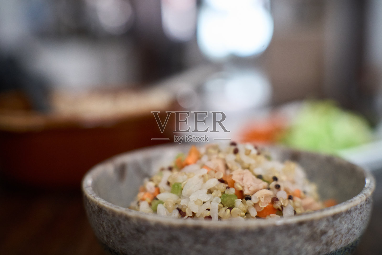 中国炒藜麦饭照片摄影图片