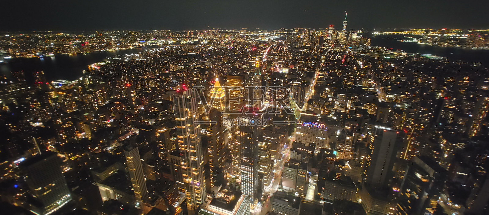 纽约，夜景照片摄影图片