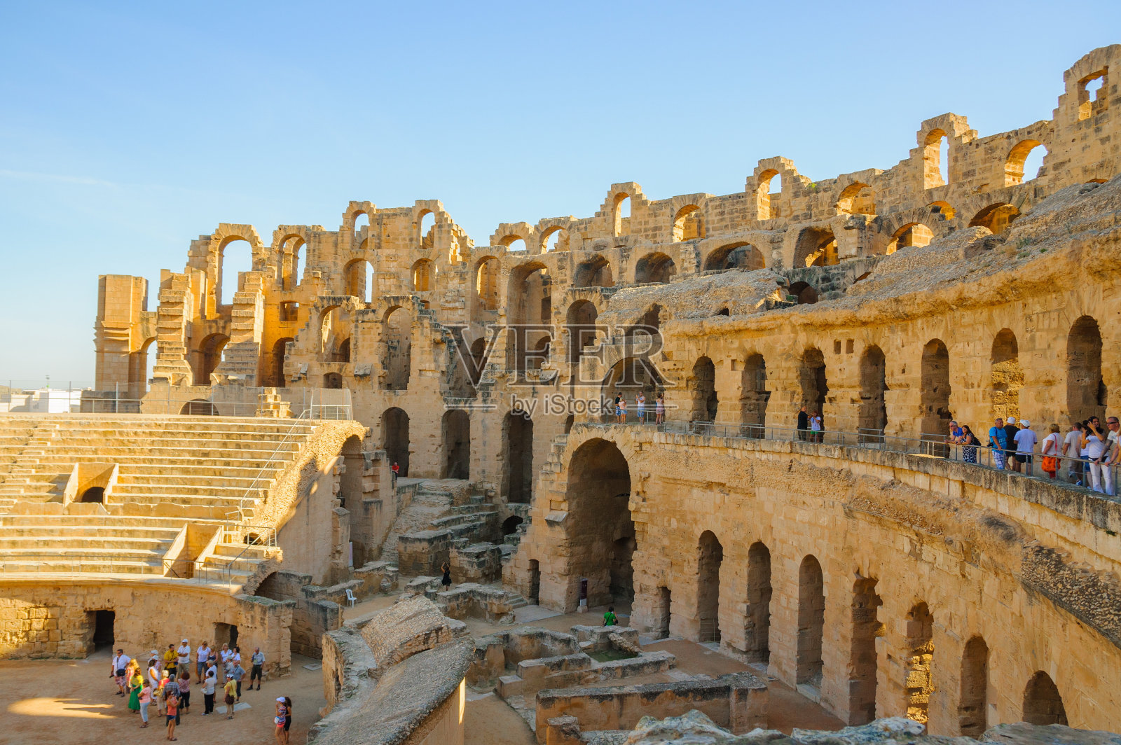 北非最大的竞技场遗址。El Jem，突尼斯，教科文组织，人类发展战略照片摄影图片