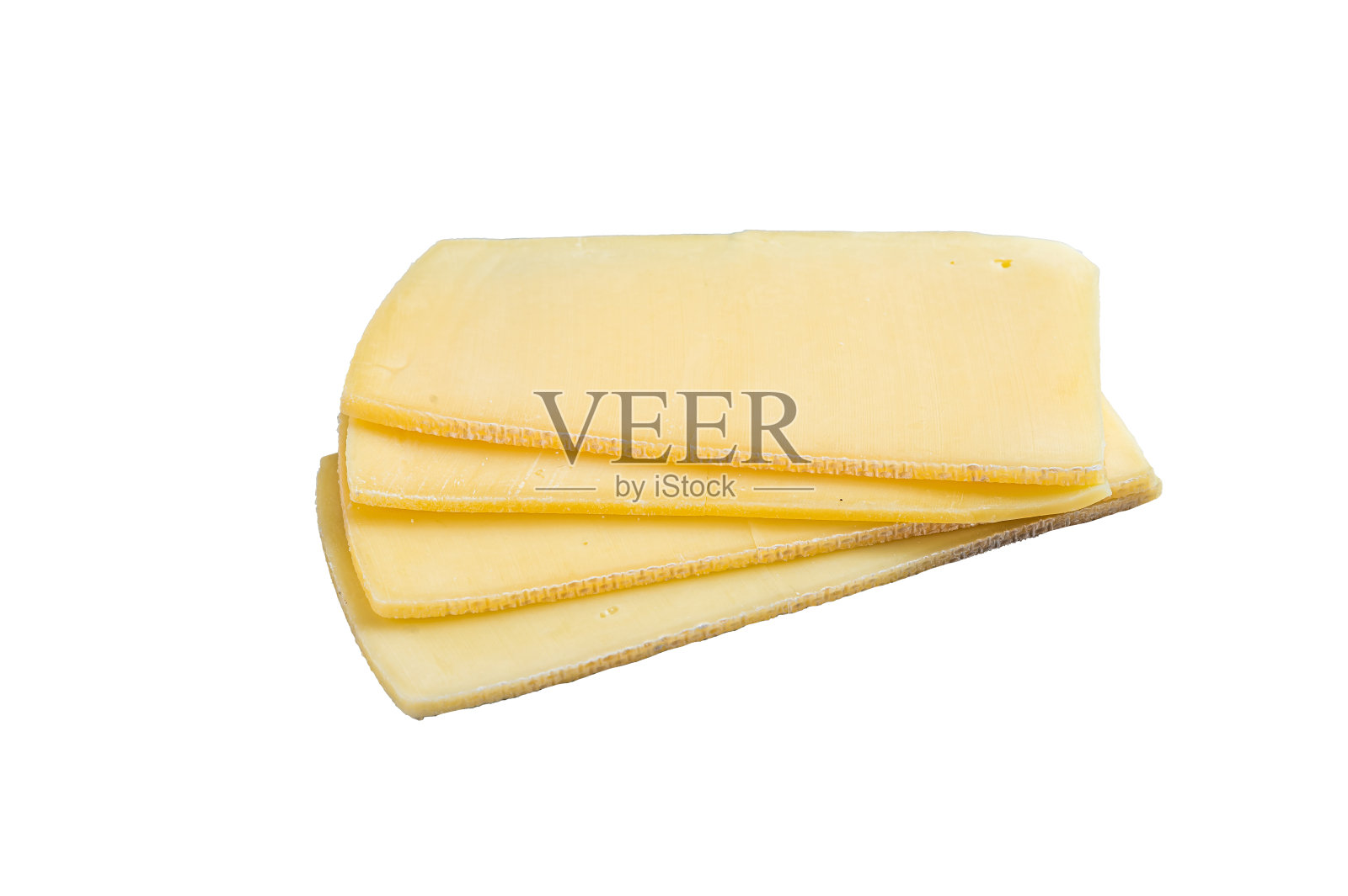 生的瑞莱特瑞士芝士片。白色背景隔离照片摄影图片