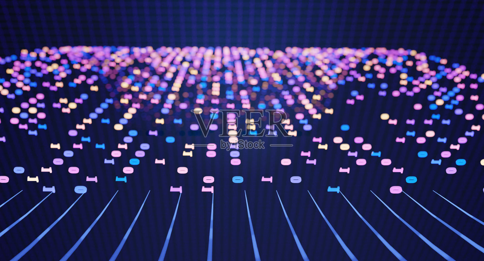 3 d演示。因特网和网络背景下的虚拟数据传输技术。大数据可视化。数据流。信息代码照片摄影图片