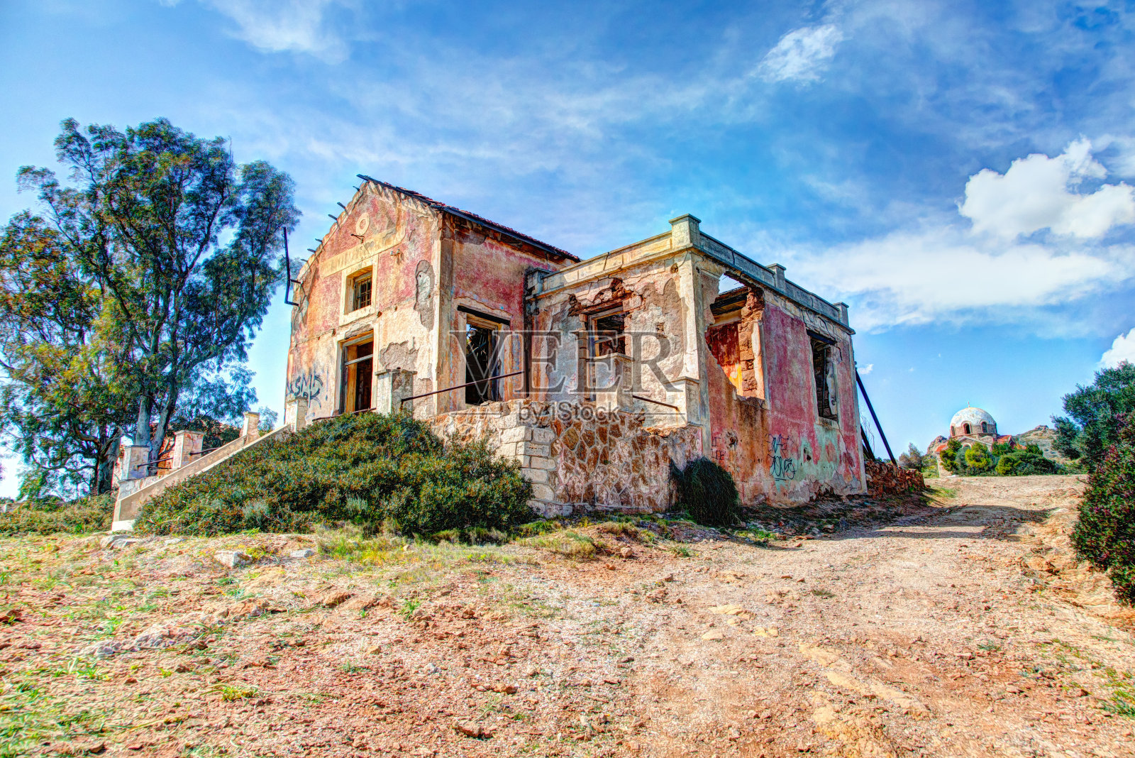 七彩拆楼照片摄影图片